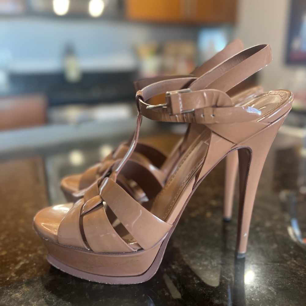 YSL patent leather tributes 105 platform sandals sz 39 - Picture 9 of 17